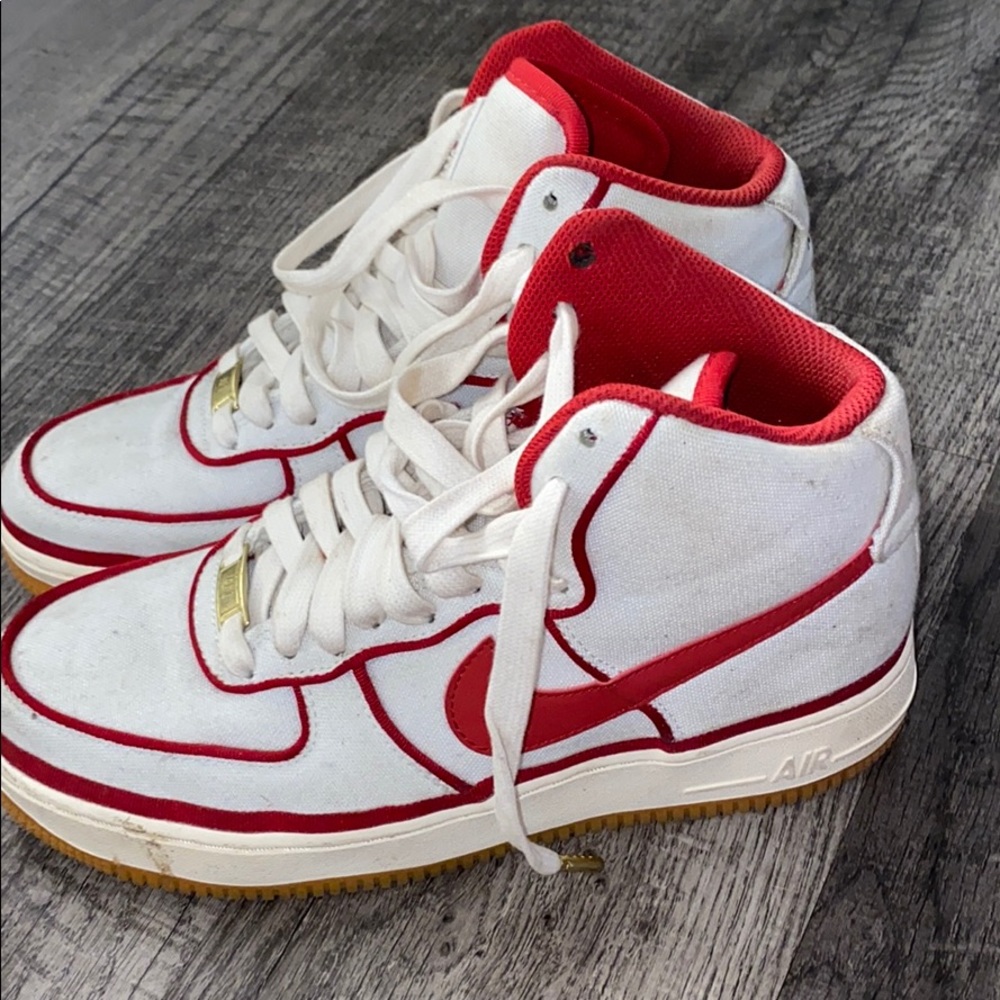 Nike Air Force 1 High '07 Lv8-Red Sail/Bone White